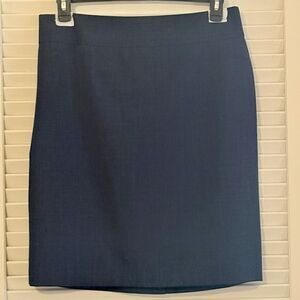 Banana Republic 96% Wool Pencil Skirt Size 12 Navy Lined Suiting Office Career